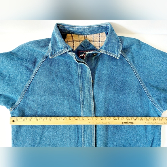 90s Denim Chore Jacket Medium 8/10 Faded Glory Utility Farm Coat - Picture 5 of 7